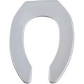 Chesterfield Leather Commercial Plastic Open Front Toilet Seat, White CH1695871